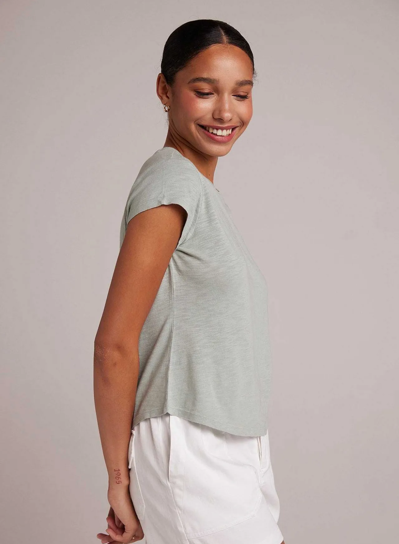 Baby Crew T-Shirt - Oase Groen>Bella Dahl Store
