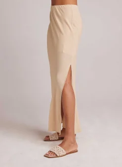 Bias Maxi-Rok Met Zijsplit - Klassiek Kaki>Bella Dahl Flash Sale