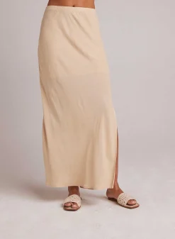Bias Maxi-Rok Met Zijsplit - Klassiek Kaki><noscript><img width=