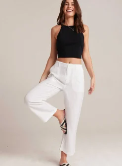 Blakely Utility Crop Met Wijde Pijpen - Wit>Bella Dahl Cheap