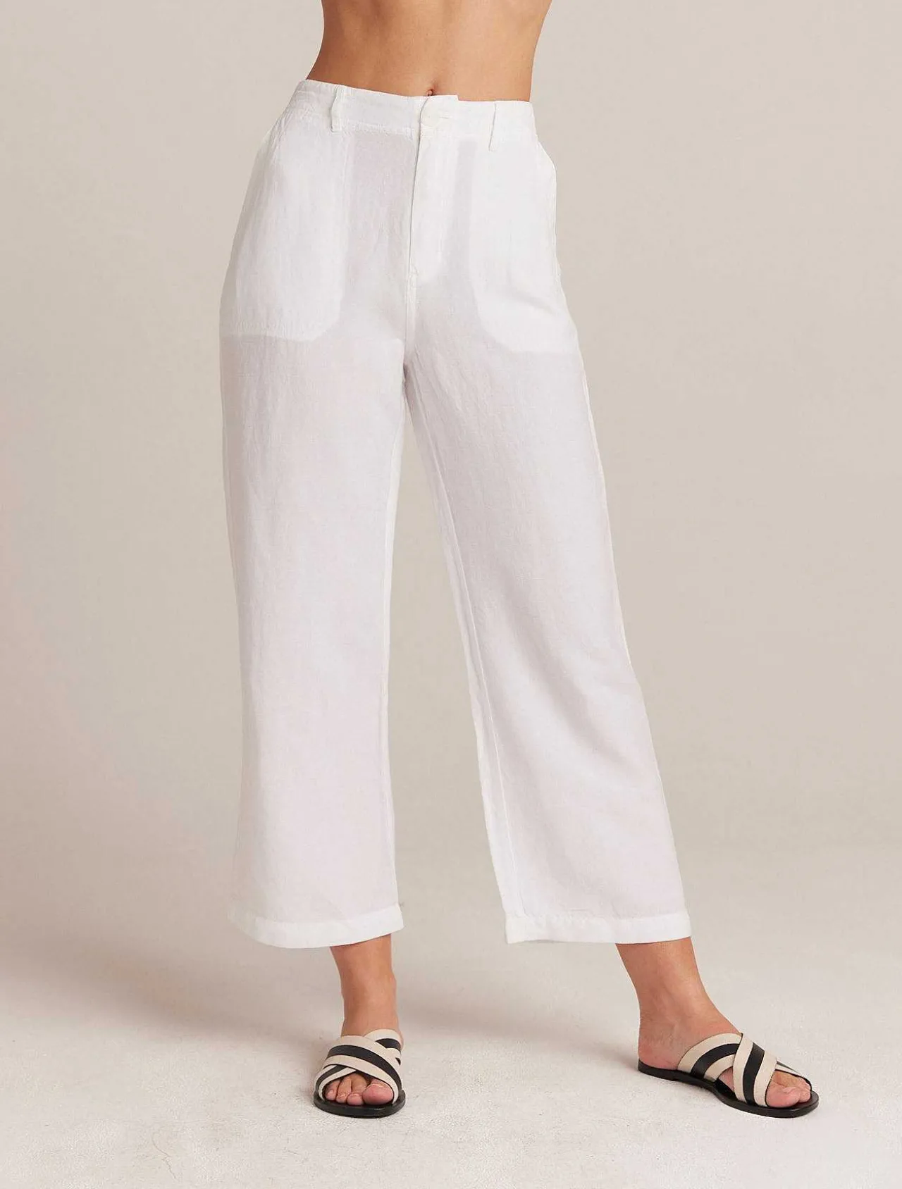 Blakely Utility Crop Met Wijde Pijpen - Wit>Bella Dahl Cheap