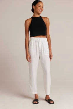 Broek Met Ladderafwerking En Zak - Wit><noscript><img width=