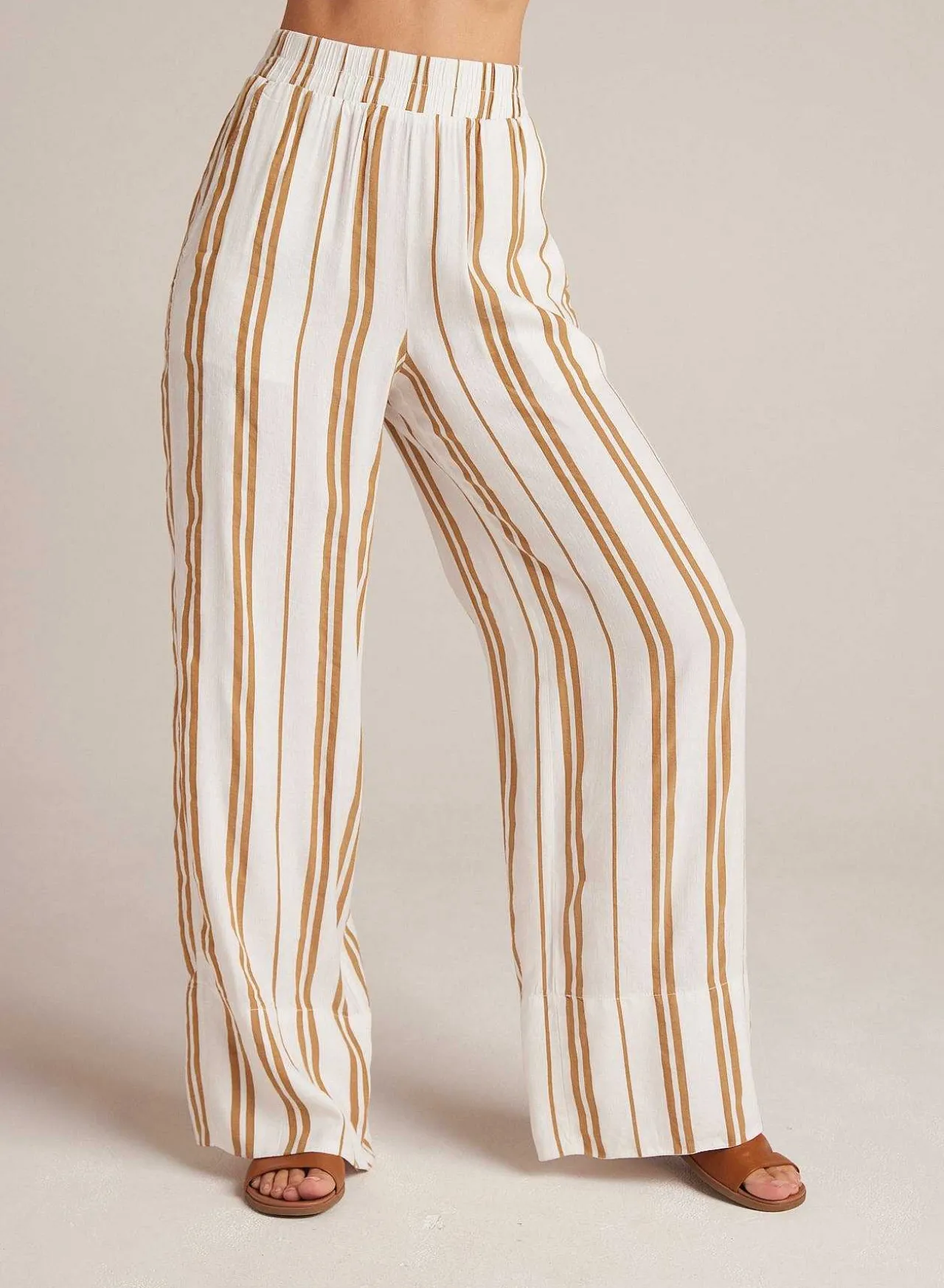 Broek Met Wijde Pijpen - Redwood-Streep>Bella Dahl Flash Sale