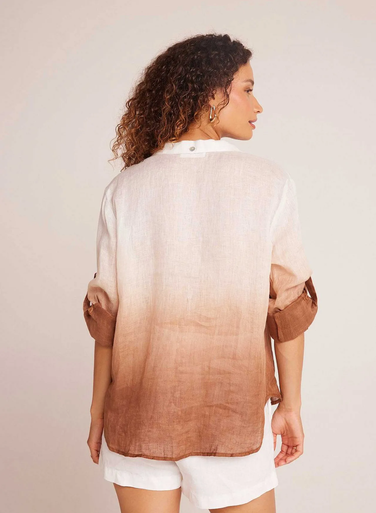 Capri Button Down - Kokosnoot Ombre-Kleurstof>Bella Dahl Hot