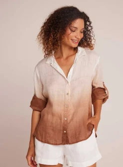Capri Button Down - Kokosnoot Ombre-Kleurstof>Bella Dahl Hot