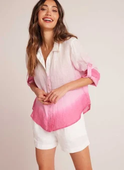 Capri Button Down - Roze Ombre-Kleurstof>Bella Dahl Outlet
