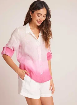 Capri Button Down - Roze Ombre-Kleurstof><noscript><img width=