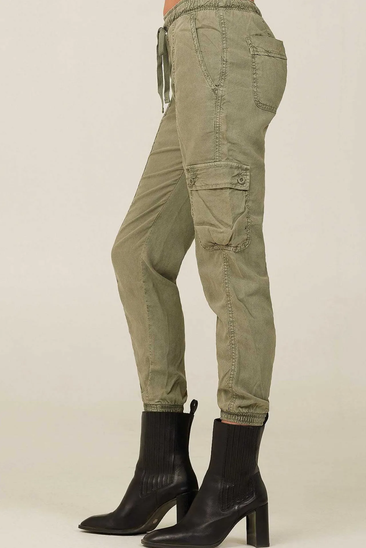 Cargo-Trainingsbroek - Zacht Leger>Bella Dahl Fashion