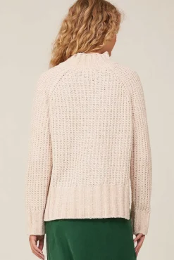 Chenille Trui Met Coltrui - Opaal Ivoor><noscript><img width=