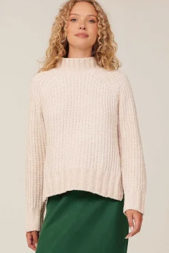 Chenille Trui Met Coltrui - Opaal Ivoor><noscript><img width=