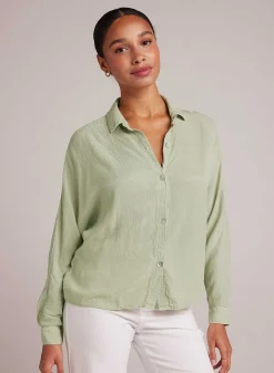 Dolman Mouw Met Knoopsluiting - Coastal Sage>Bella Dahl Best Sale