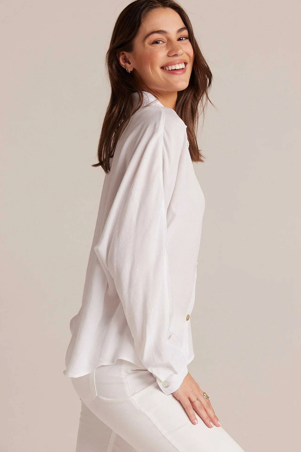 Domanmouw Met Knoopsluiting - Wit>Bella Dahl Cheap