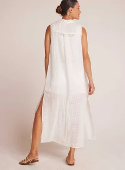 Dusterjurk Met Zijsplit - Wit>Bella Dahl Flash Sale