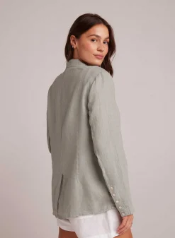 Easy Linnen Lange Blazer - Oase Groen>Bella Dahl Best