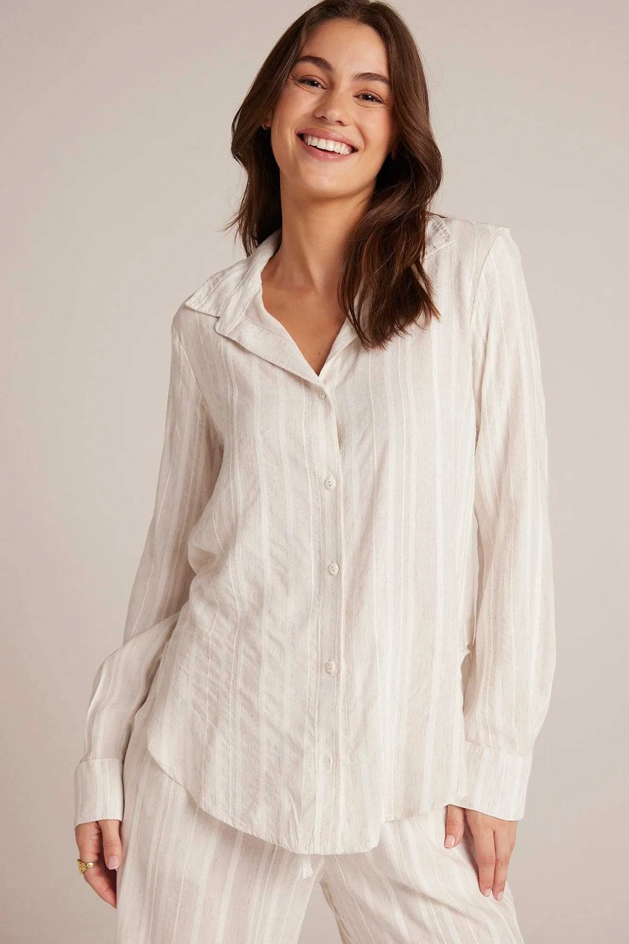 Flowy Button-Down - Witte Zandstreep>Bella Dahl Hot