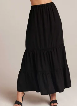 Gelaagde Maxirok Met Ladderafwerking - Zwart><noscript><img width=