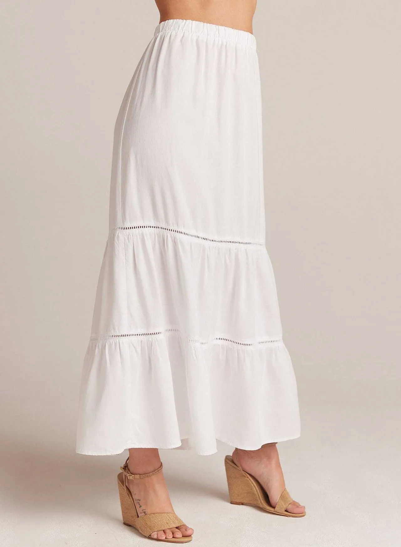 Gelaagde Maxirok Met Ladderafwerking - Wit>Bella Dahl Online