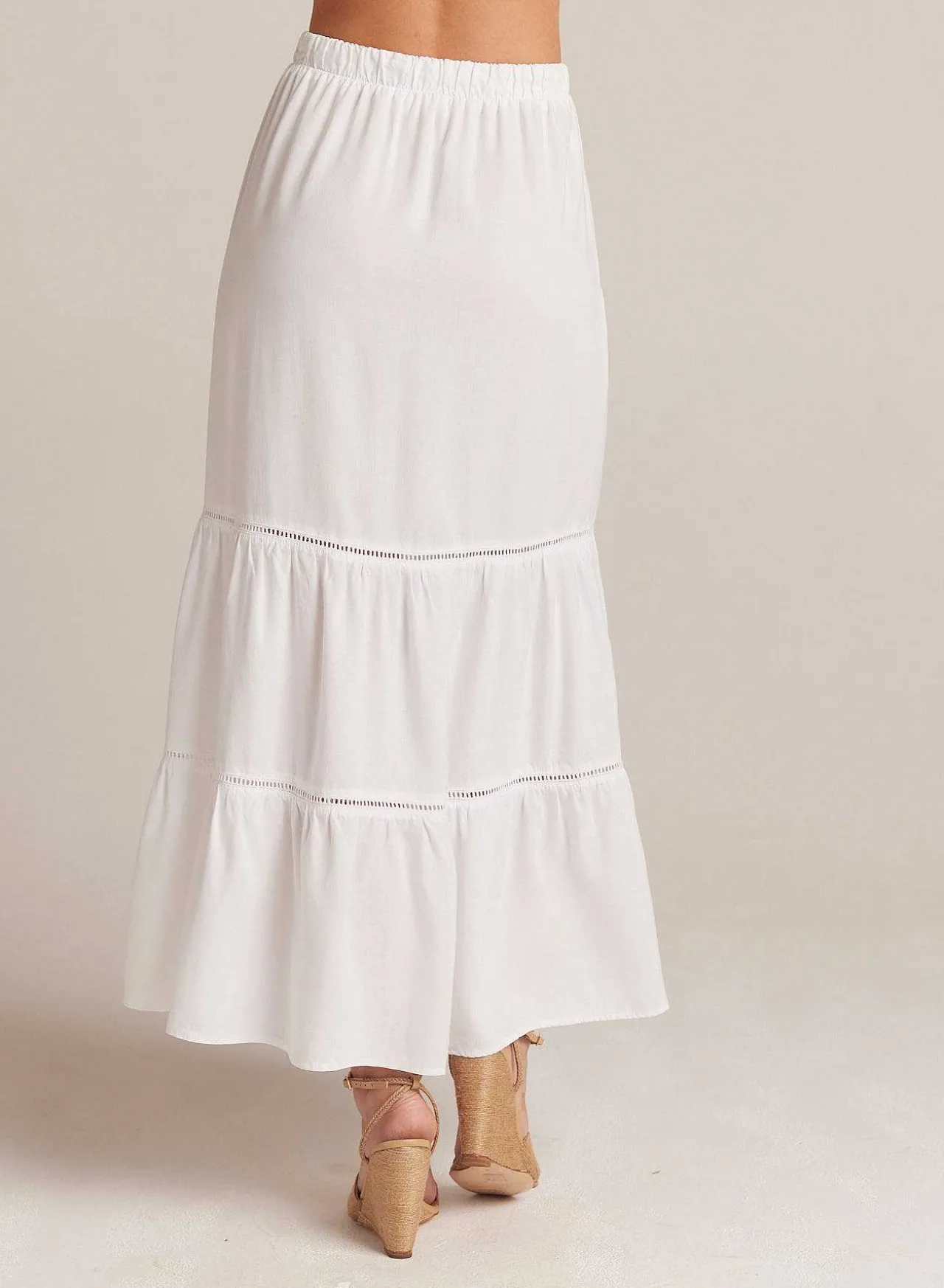 Gelaagde Maxirok Met Ladderafwerking - Wit>Bella Dahl Online