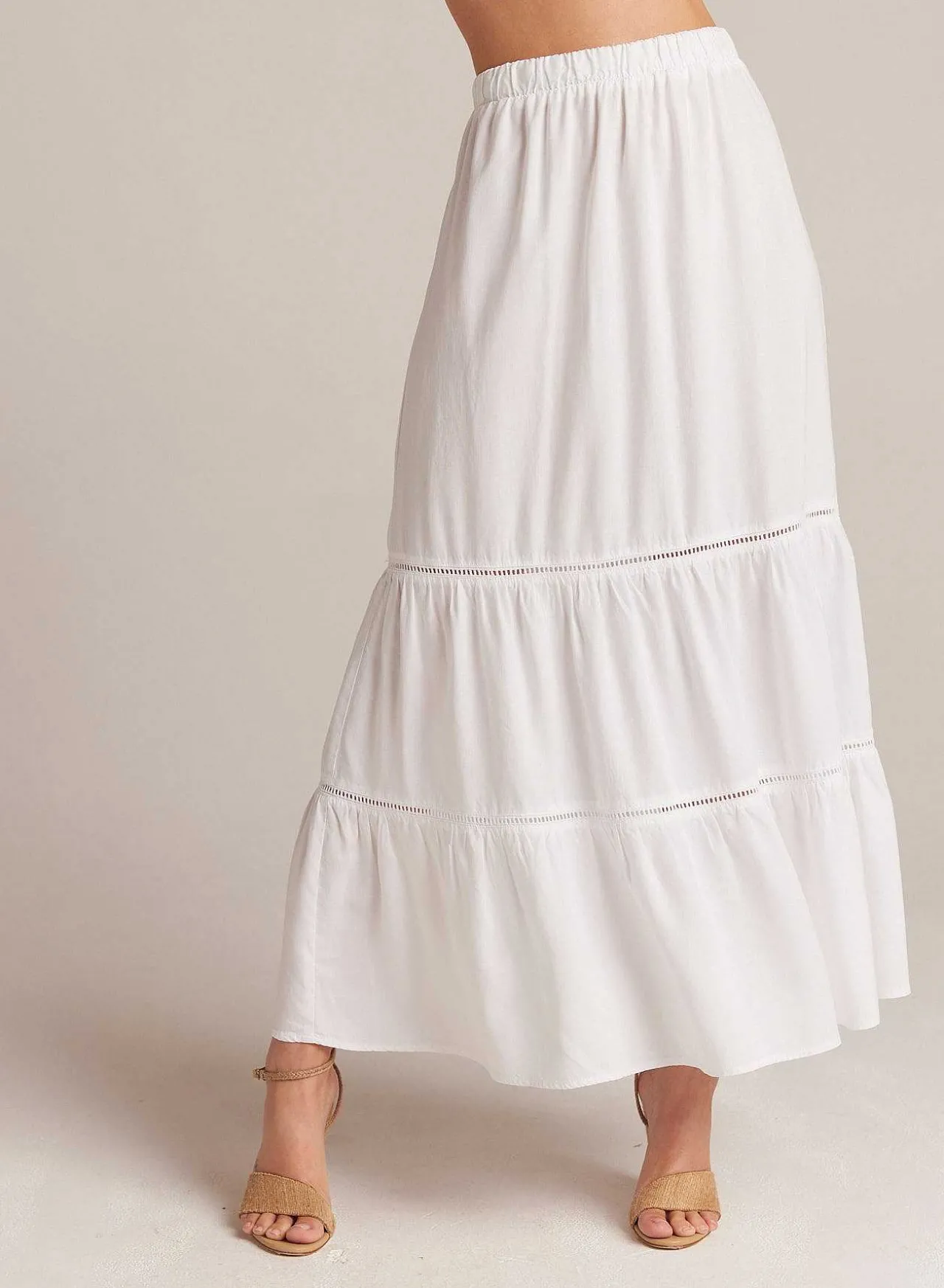 Gelaagde Maxirok Met Ladderafwerking - Wit>Bella Dahl Online