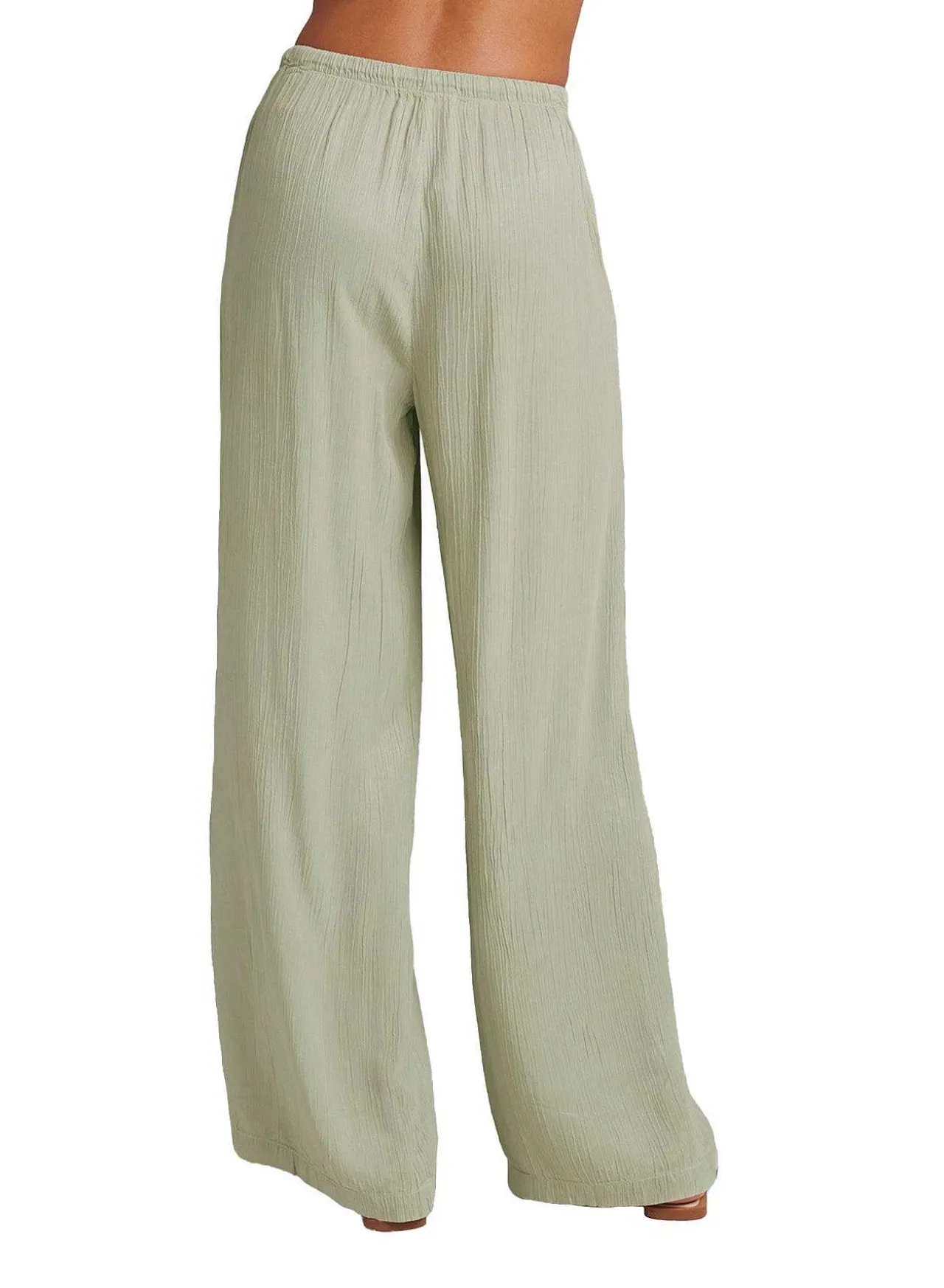 Gemakkelijk Geplooide Broek Met Wijde Pijpen - Coastal Sage>Bella Dahl Cheap