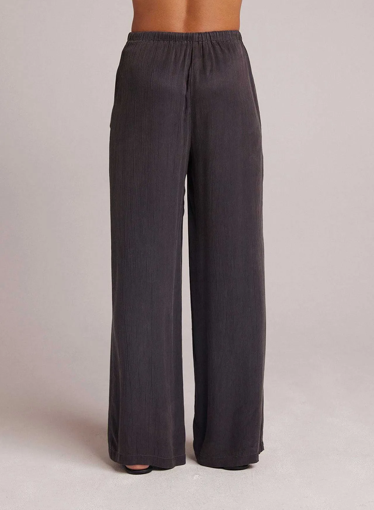 Gemakkelijk Geplooide Broek Met Wijde Pijpen - Leisteenhoutskool>Bella Dahl Cheap