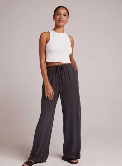 Gemakkelijk Geplooide Broek Met Wijde Pijpen - Leisteenhoutskool><noscript><img width=