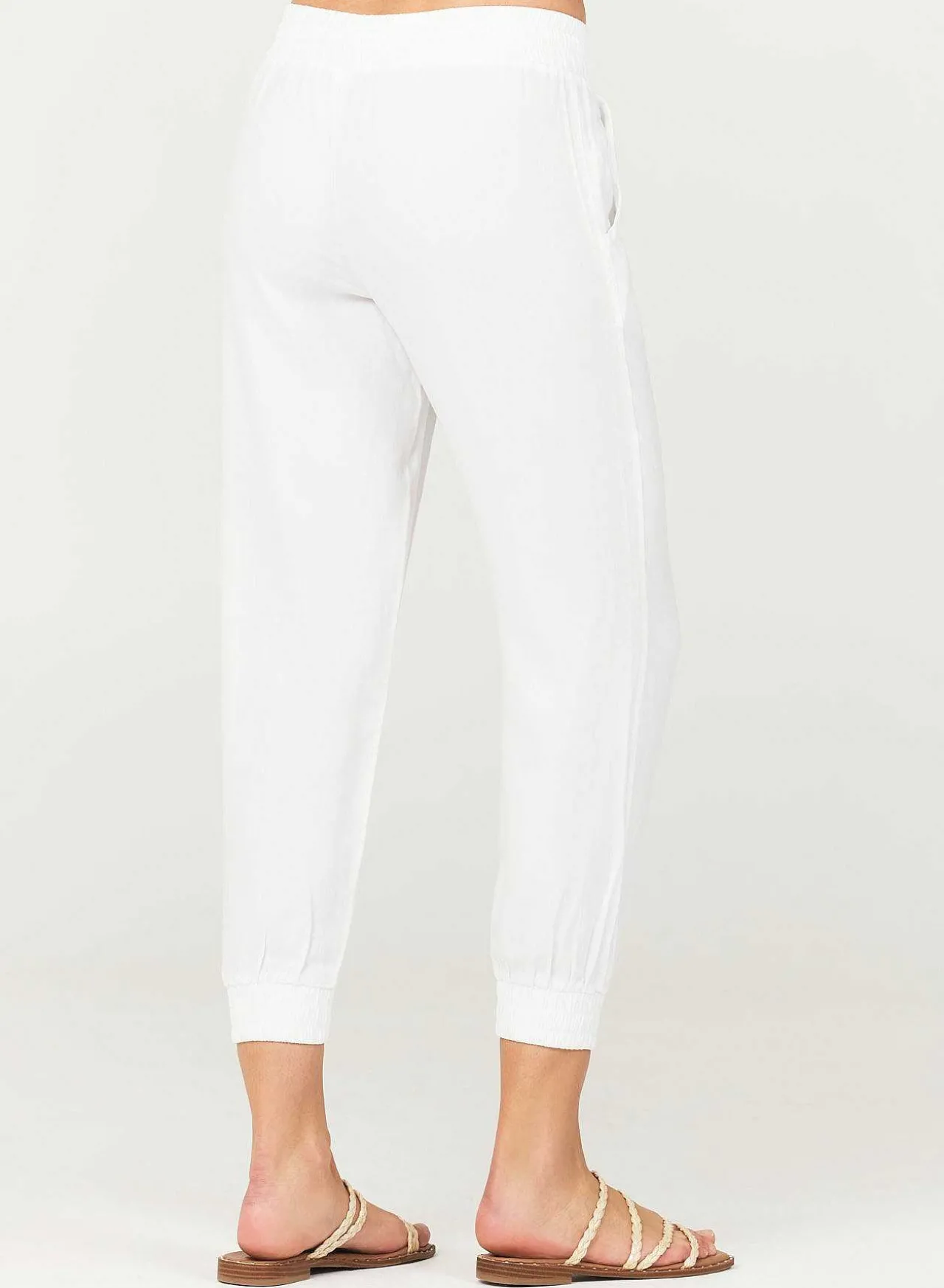 Gemakkelijke Joggingbroek Met Trekkoord - Wit>Bella Dahl Fashion