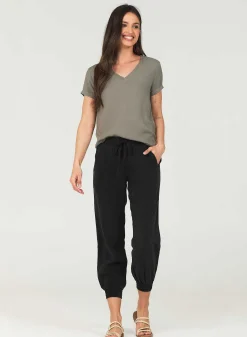 Gemakkelijke Joggingbroek Met Trekkoord - Vintage Zwart>Bella Dahl Fashion