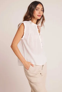 Geplooide Trui Met Korte Mouwen - Wit>Bella Dahl Fashion