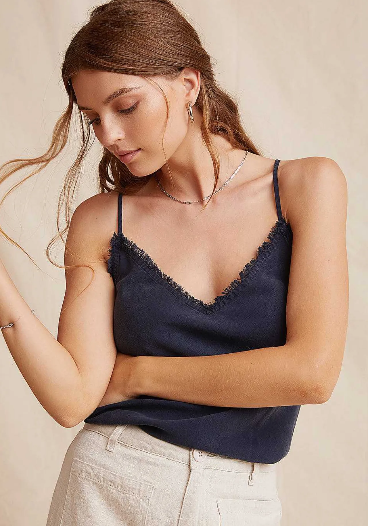 Gerafeld Tencel Cami - Eindeloze Zee>Bella Dahl Hot