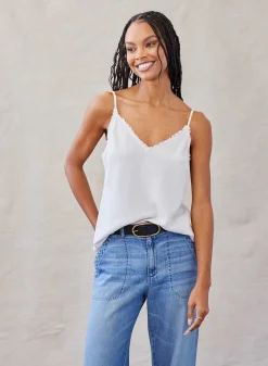 Gerafeld Tencel Cami - Mistige Lucht>Bella Dahl Cheap