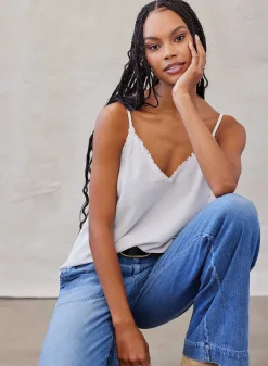 Gerafeld Tencel Cami - Mistige Lucht><noscript><img width=
