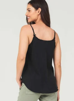 Gerafeld Tencel Cami - Vintage Zwart>Bella Dahl Flash Sale