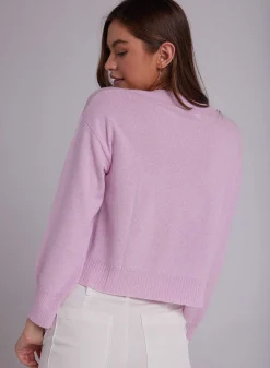 Geribbelde Trui Van Kasjmier Met Ronde Hals - Frosted Rose>Bella Dahl Discount