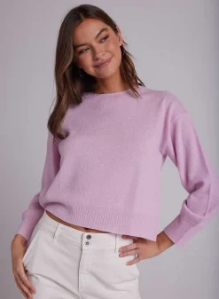 Geribbelde Trui Van Kasjmier Met Ronde Hals - Frosted Rose>Bella Dahl Discount