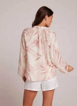 Gesmokt Raglanshirt Met Lange Mouwen En Fresco-Bloemenprint><noscript><img width=