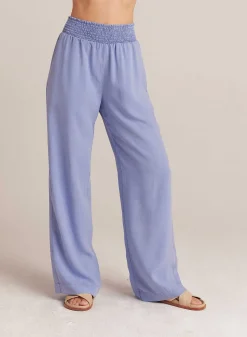 Gesmokte Taille Met Wijde Pijpen - Peri Blue><noscript><img width=