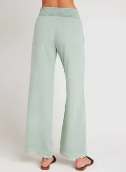 Gesmokte Taille Met Wijde Pijpen - Oasis Green>Bella Dahl Cheap