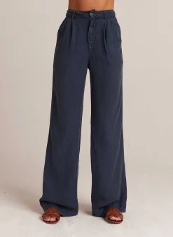 Greta Geplooide Broek Met Wijde Pijpen - Coastal Navy>Bella Dahl Cheap