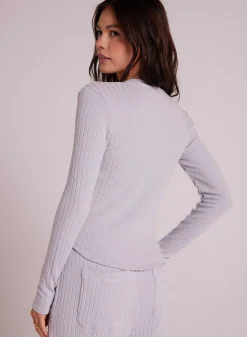 Henley Met Lange Mouwen - Zilverstreep>Bella Dahl Shop
