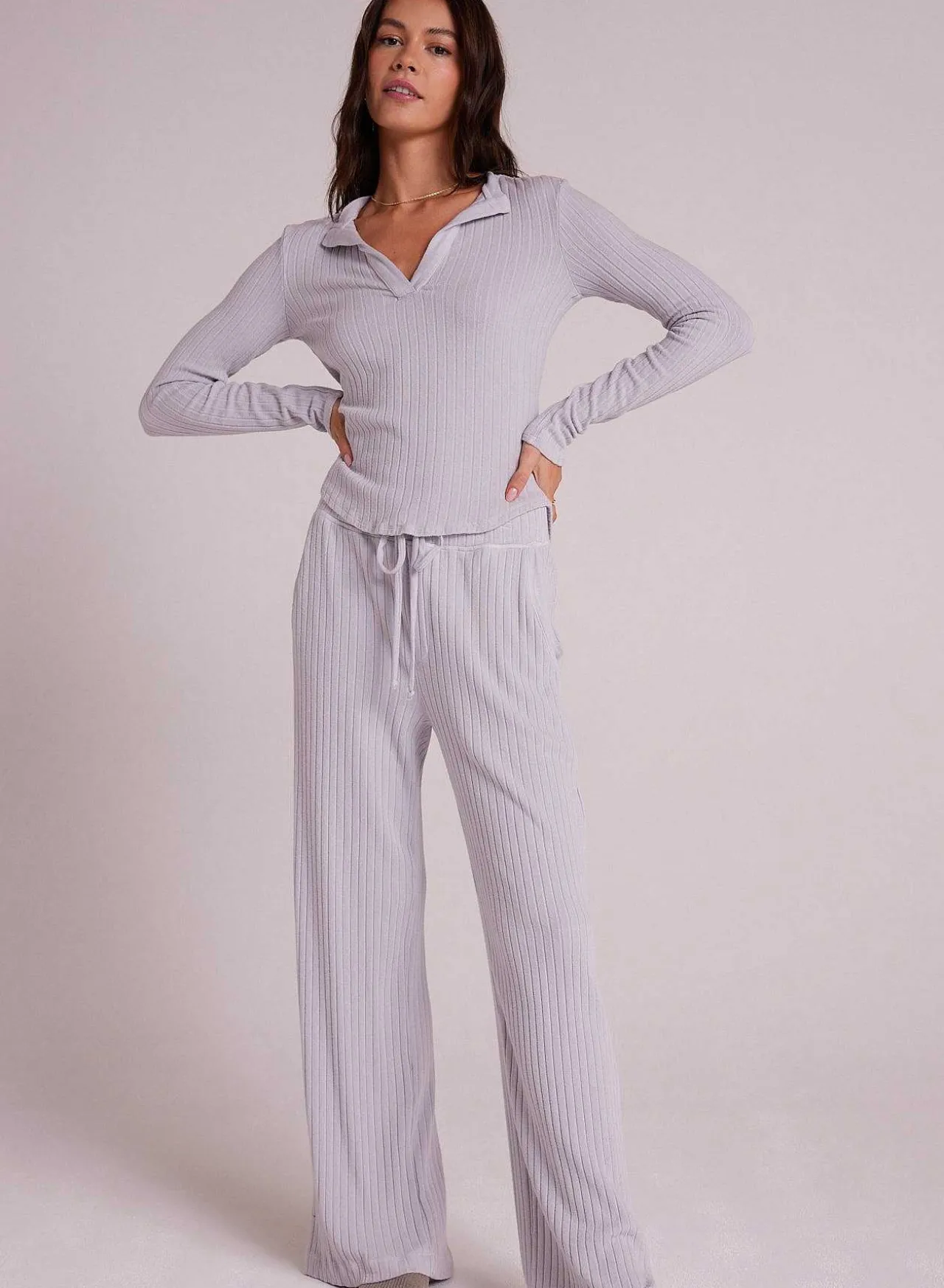 Henley Met Lange Mouwen - Zilverstreep>Bella Dahl Shop