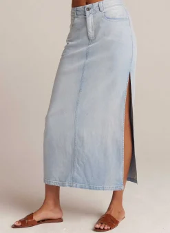 Indigo Rok Met Zijsplitten - Ocean Mist Wash><noscript><img width=