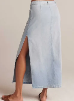 Indigo Rok Met Zijsplitten - Ocean Mist Wash><noscript><img width=