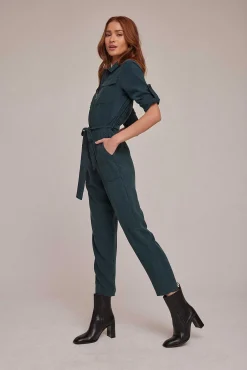 Jumpsuit Met Lange Mouwen En Ritssluiting Aan De Voorkant - Jade Night><noscript><img width=