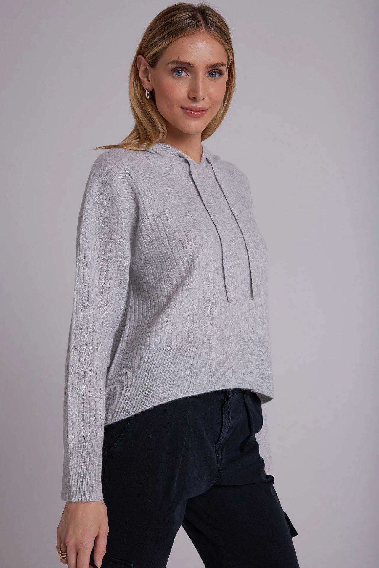 Kasjmier Trui Met Capuchon - Heather Fog>Bella Dahl Fashion