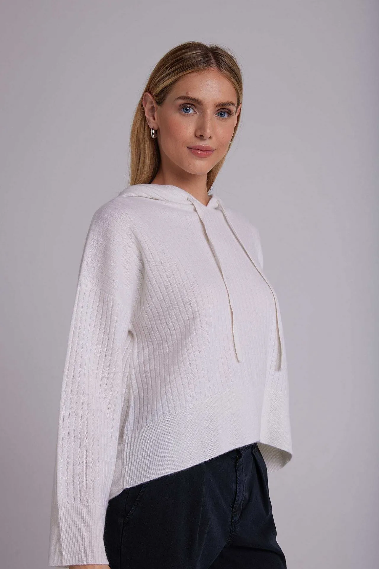 Kasjmier Trui-Hoodie - Winterwit>Bella Dahl Discount