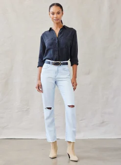 Klassieke Button-Down Met Twee Zakken - Vintage Zwart>Bella Dahl Hot