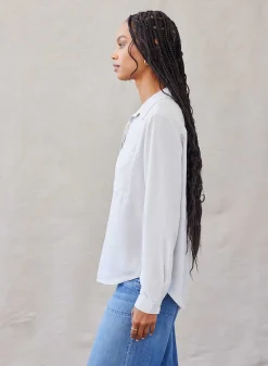 Klassieke Button-Down Met Twee Zakken - Foggy Sky><noscript><img width=