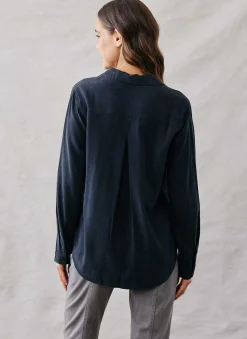 Klassieke Button-Down Met Lange Mouwen - Vintage Zwart><noscript><img width=