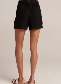 Kort Plooitje Aan De Voorkant Met Riem - Zwart>Bella Dahl Shop